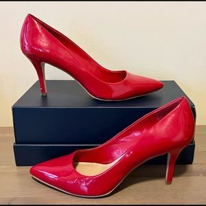 BCBGeneration Red patent heels